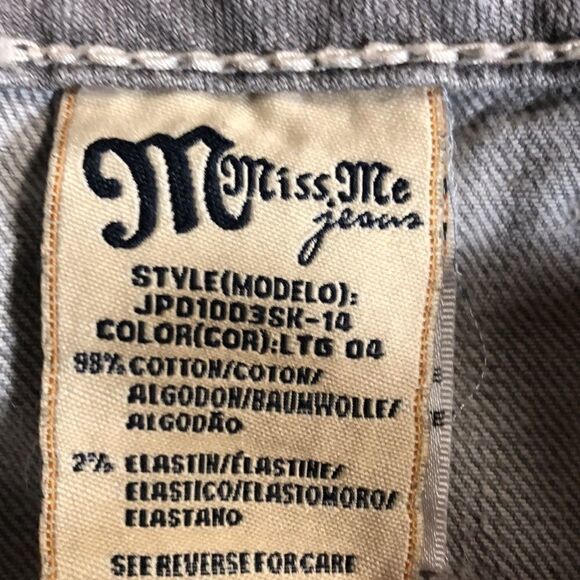 Cute Miss Me Jean Skirt Reconstructed Size 27 - Picture 13 of 14